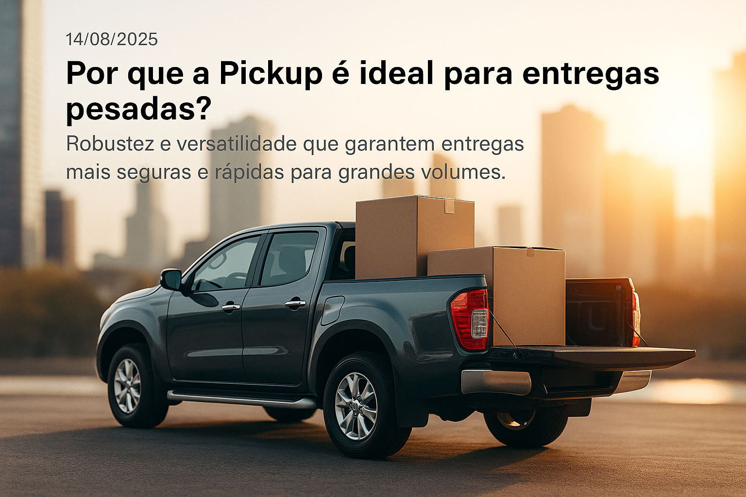 Pickup rodando em estrada